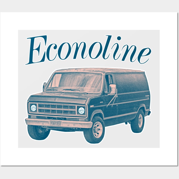 Econoline ///// Retro Style Original Design Wall Art by DankFutura